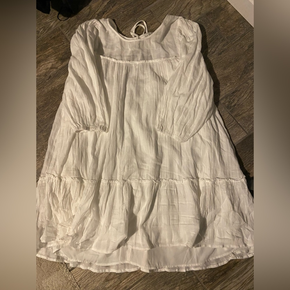 NWT American Eagle Boho White Dress with pockets size L ,